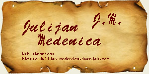 Julijan Medenica vizit kartica